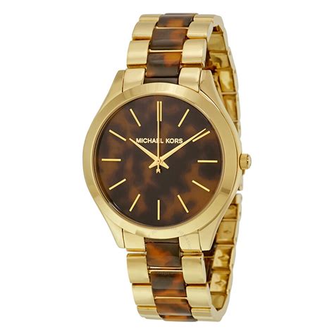 michael kors womens watch with tortoise band|Michael Kors mk4284.